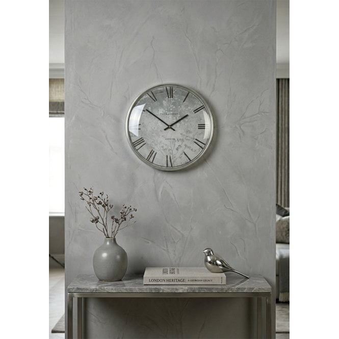 14" Roma Clock Silver