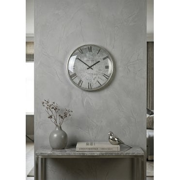 14" Roma Clock Silver
