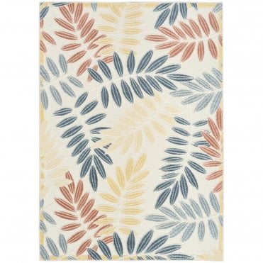 Aloha 18 Ivory Blue Outdoor Rug