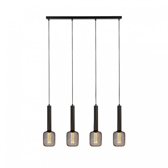Alresford 4Lt Bar Pendant Black