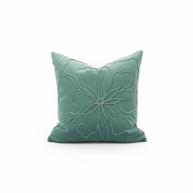Angel Floral Juniper Green Cushion