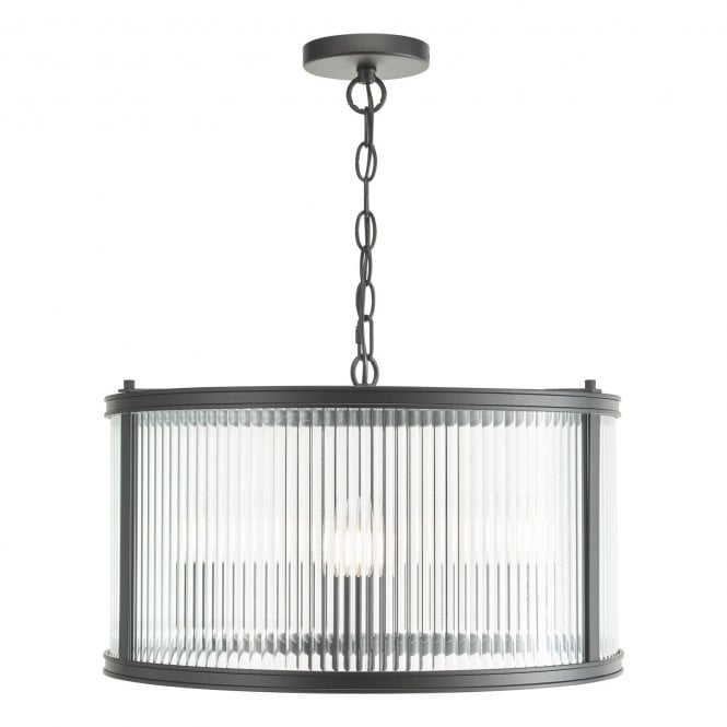 Antheia Ribbed Glass 3 Light Pendant