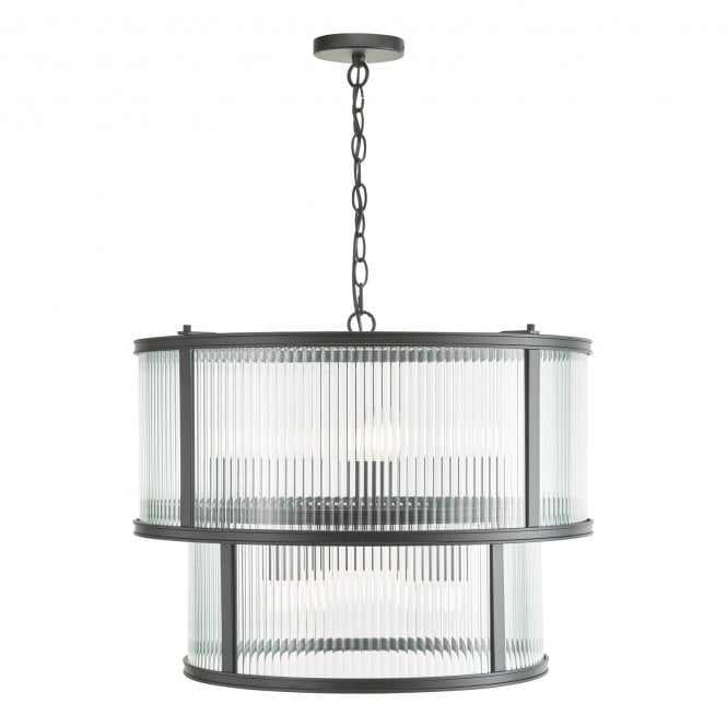 Antheia Ribbed Glass 6 Light Pendant