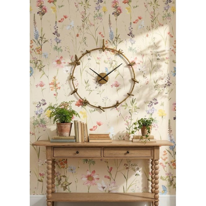 Antique Gold Bird Wall Clock