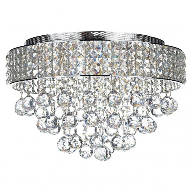 Arklet 5 Light Flush Polished Chrome