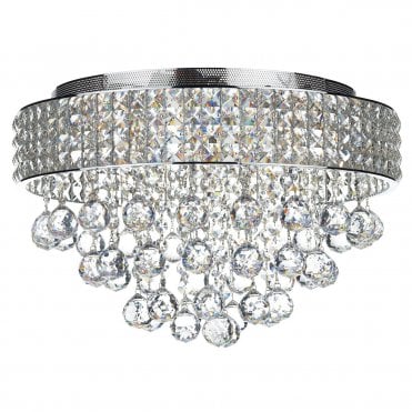 Arklet 5 Light Flush Polished Chrome