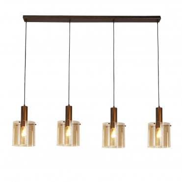 Beckermet 4Lt Bar Pendant