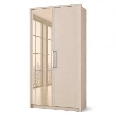 Berlin 100cm 2 Door 1 Glass Door LHH Hinged Robe