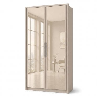 Berlin 100cm 2 Door All Glass Hinged Robe