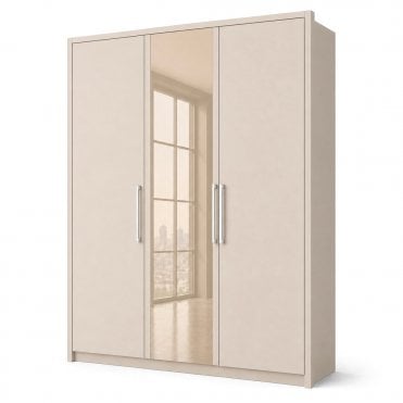 Berlin 150cm 3 Door 1 Glass Door Hinged Robe
