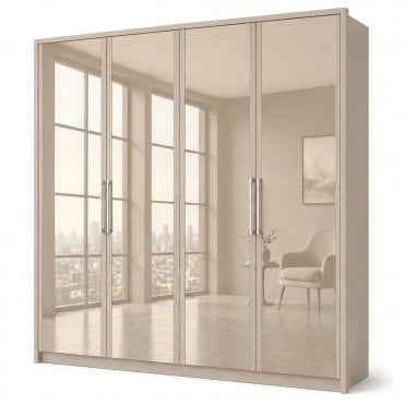 Berlin 200cm 4 Door All Glass Hinged Robe