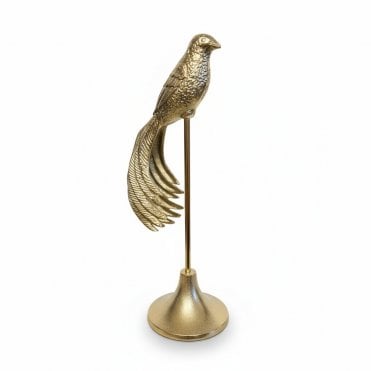 Bird On Stand Bronze