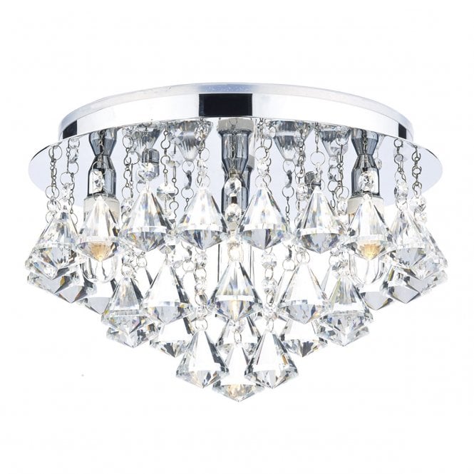 Brianne Bathroom 4 Light Flush Polished Chrome IP44