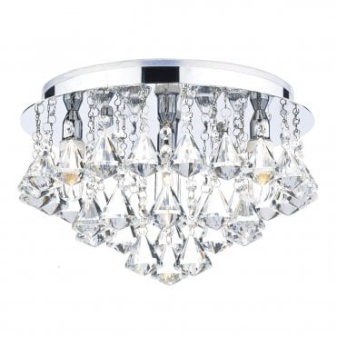 Brianne Bathroom 4 Light Flush Polished Chrome IP44