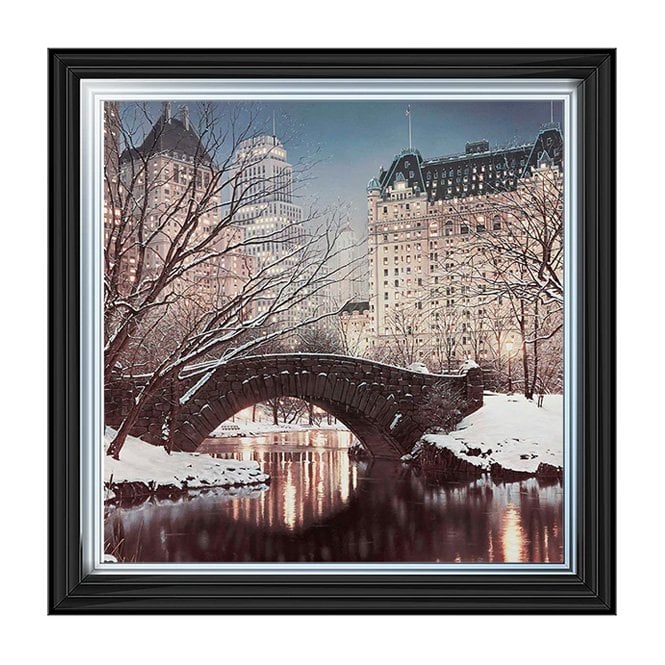 Bridge new york winter - Two tone silver frame