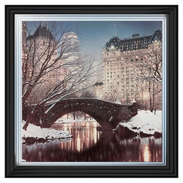 Bridge new york winter - Two tone silver frame