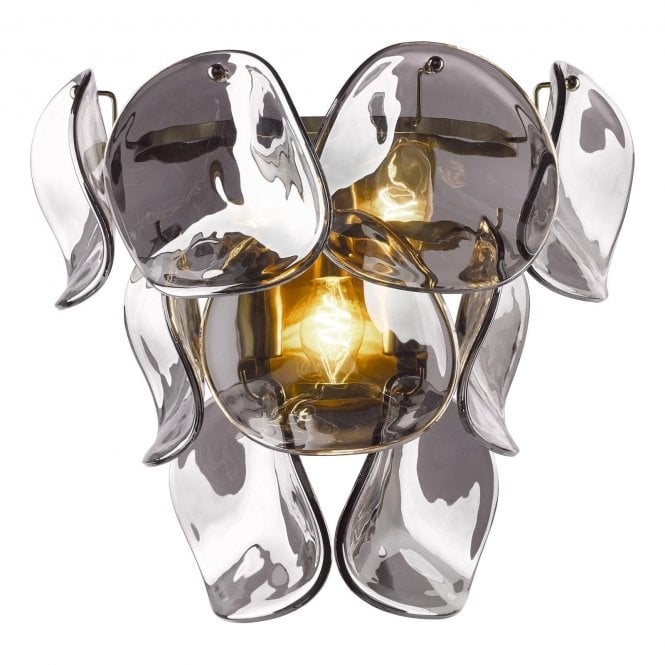 Briseis Smoked Glass 3 Light Wall Light