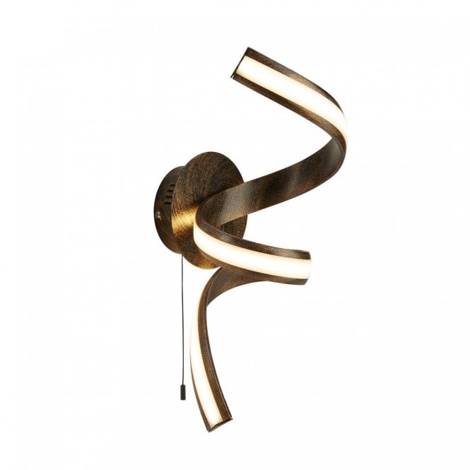 Burton Led Twist Wall Light Rustic