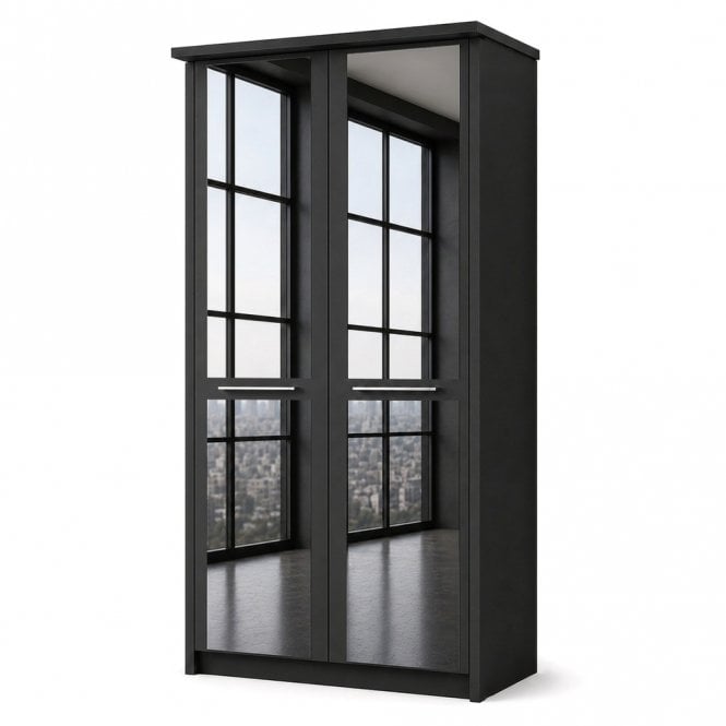 Cairns 100cm 2 Door All Mirror Hinged Robe