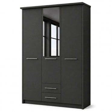 Cairns 150cm 3 Door 2 Drawer 1 Mirror Door Hinged Robe