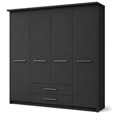 Cairns 200cm 4 Door 2 Drawer Hinged Robe