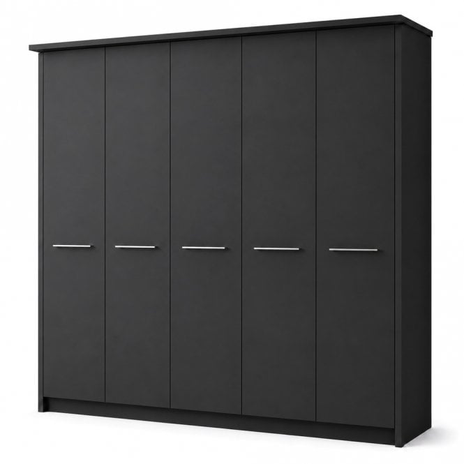 Cairns 250cm 5 Door All Wood Hinged Robe