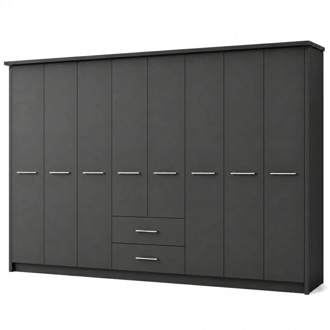 Cairns 400cm 8 Door 2 Drawer Hinged Robe