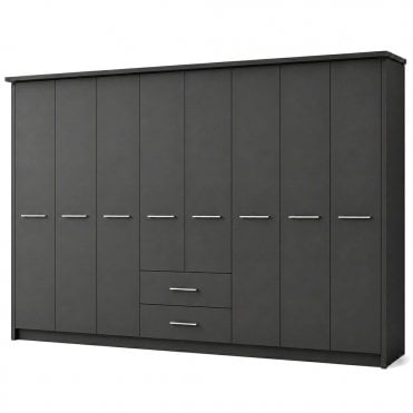 Cairns 400cm 8 Door 2 Drawer Hinged Robe