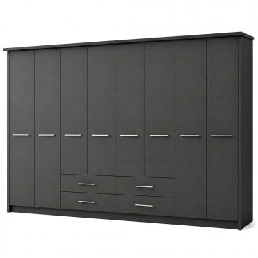 Cairns 400cm 8 Door 4 Drawer Hinged Robe