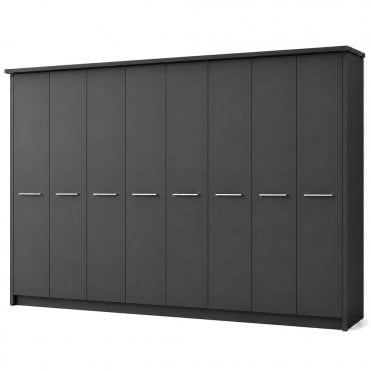 Cairns 400cm 8 Door All Wood Hinged Robe