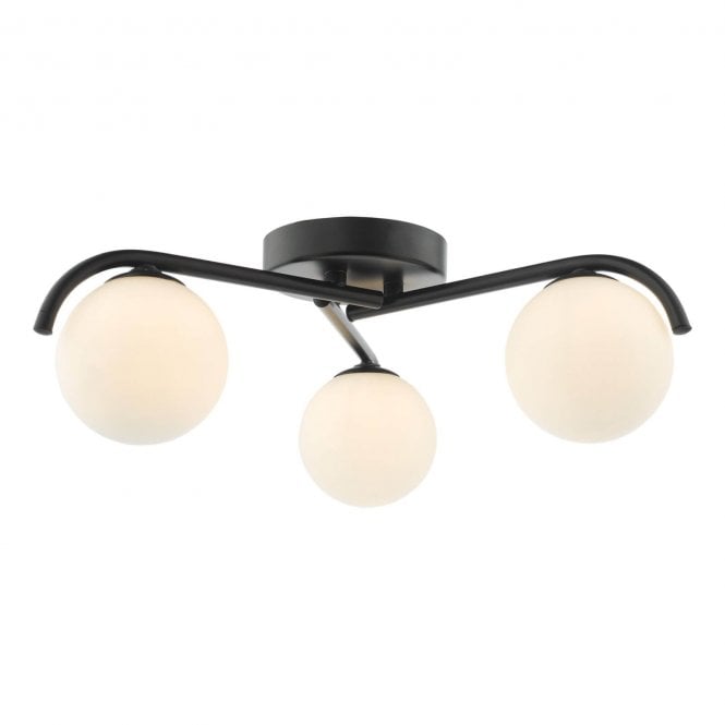 Calliope Opal Glass 3 Light Flush