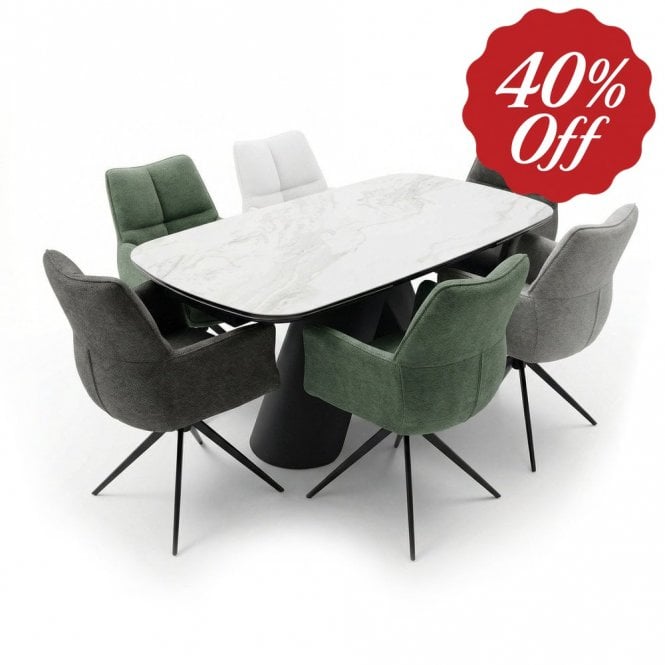 Carmel Dining Set - Table & 6 Chairs (Display Only)