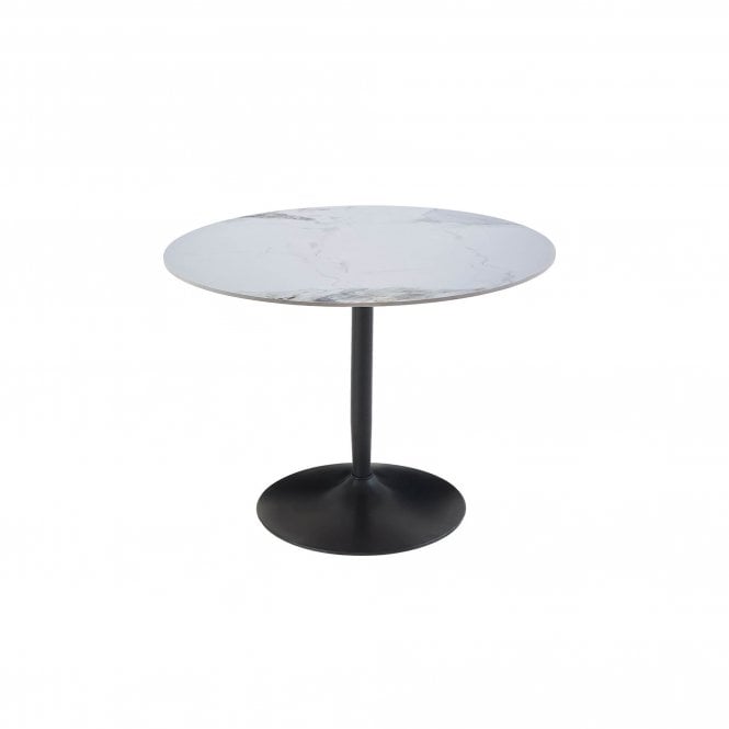 Carson 100cm White Round Dining Table