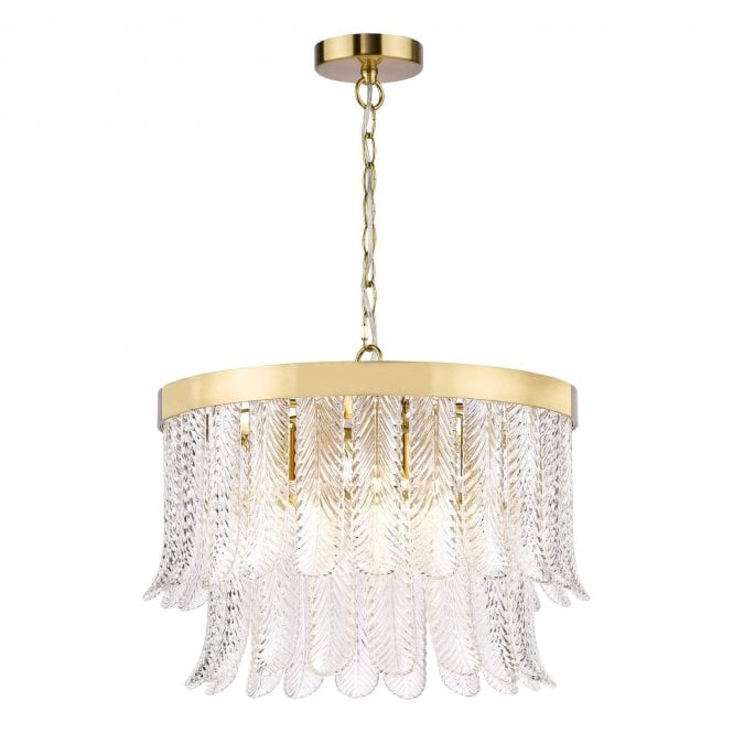 Castor Textured Glass 6 Light Pendant