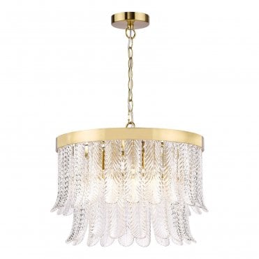 Castor Textured Glass 6 Light Pendant