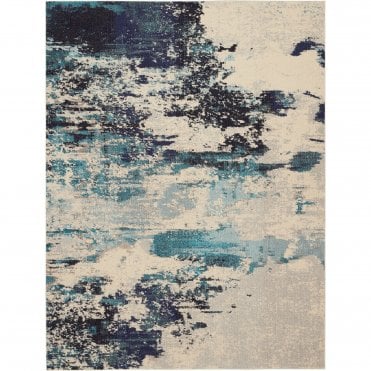 Celestial Ivory Teal Blue