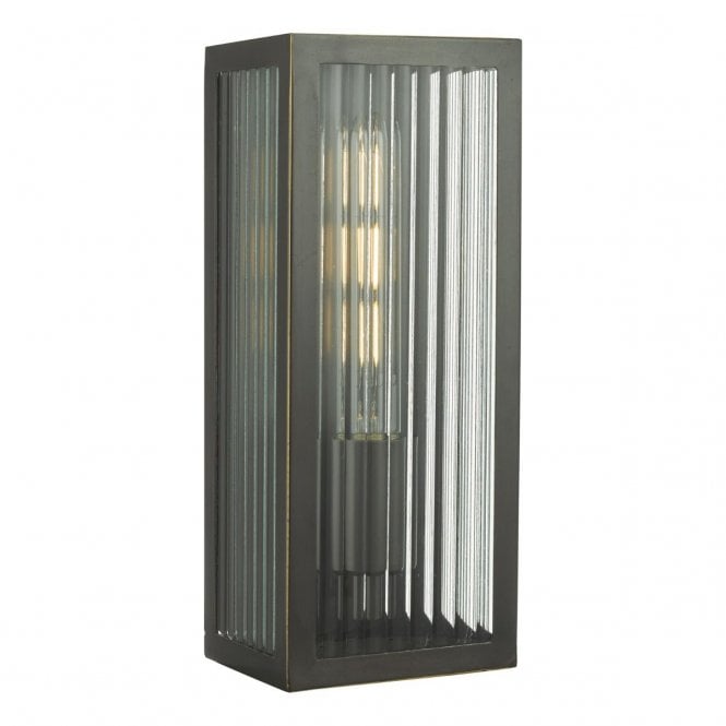 Daedalus Ribbed Glass 30cm Outdoor Wall Light