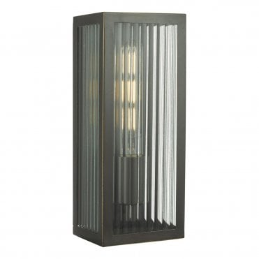 Daedalus Ribbed Glass 30cm Outdoor Wall Light