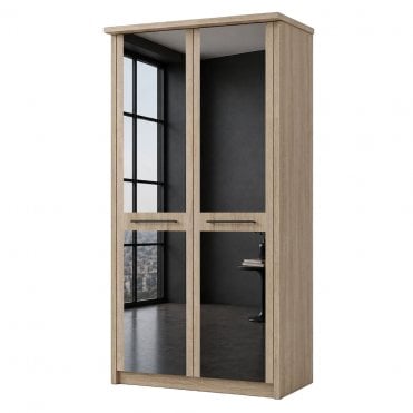 Dakar 2 100cm 2 Door All Mirror Hinged Robe