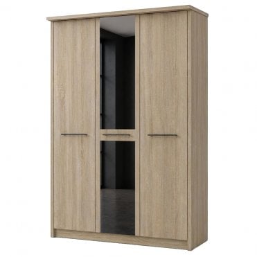 Dakar 2 150cm 3 Door 1 Mirror Door Hinged Robe