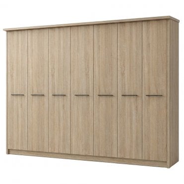 Dakar 2 350cm 7 Door All Wood Hinged Robe