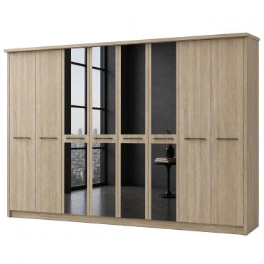 Dakar 2 400cm 8 Door 4 Mirror Doors Hinged Robe