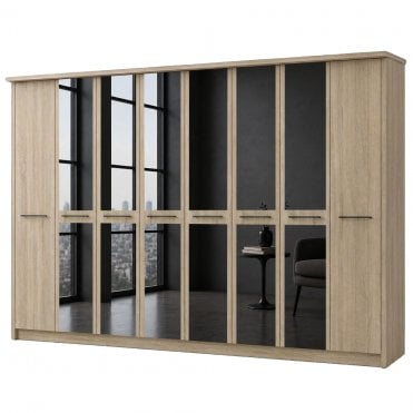 Dakar 2 400cm 8 Door 6 Mirror Doors Hinged Robe