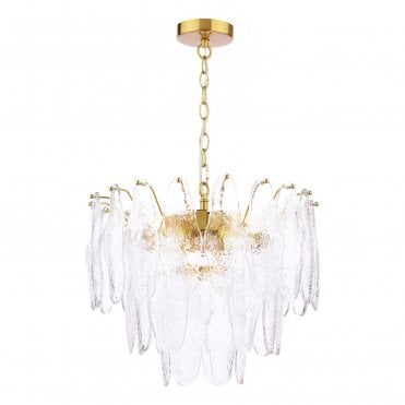 Danae Textured Glass 6 Light Pendant