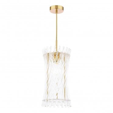Daphne Glass Rod Detail Pendant