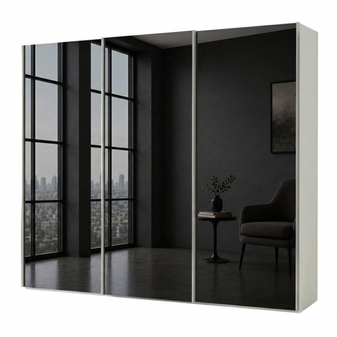 Darwin 300cm 3 Door All Mirror Sliding Robe