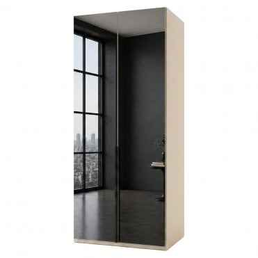Daytona 100cm 2 Door All Mirror Hinged Robe