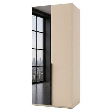 Daytona 100cm 2 Door Wood and 1 Mirror Door LHH Hinged Robe