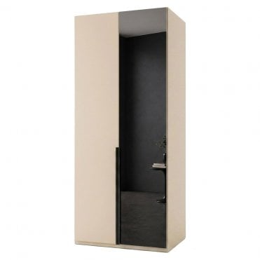 Daytona 100cm 2 Door Wood and 1 Mirror Door RHH Hinged Robe