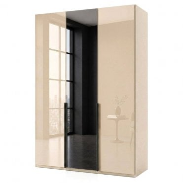 Daytona 150cm 3 Door Glass and 1 Mirror Door Hinged Robe